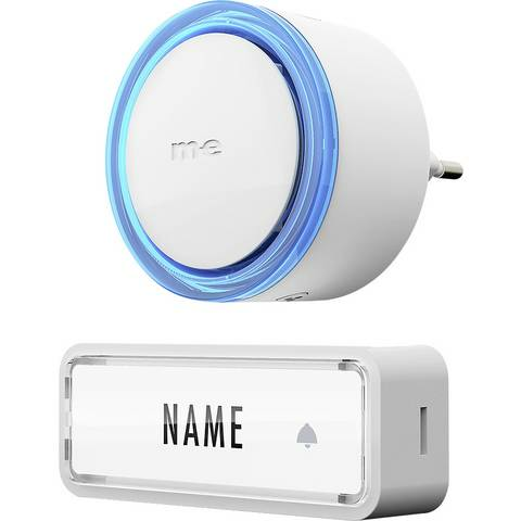 B-Ware M E Modern Electronics 41150 Funkklingel Türgong Komplett Set Mit Namensschild - 4250109132621