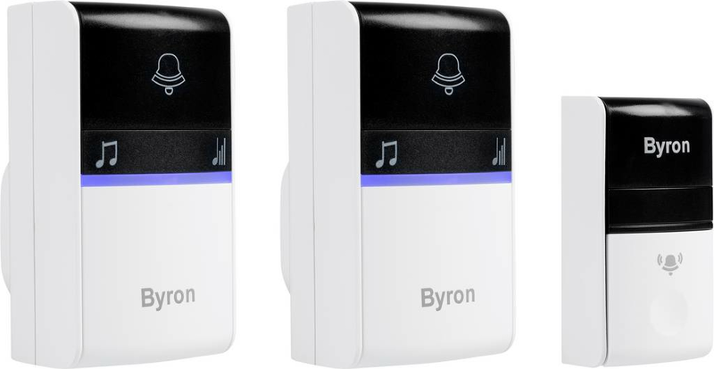 B-Ware Byron Dby 23415 Funkklingel Türklingel Gong Türgong Funk Türglocke Komplett Set