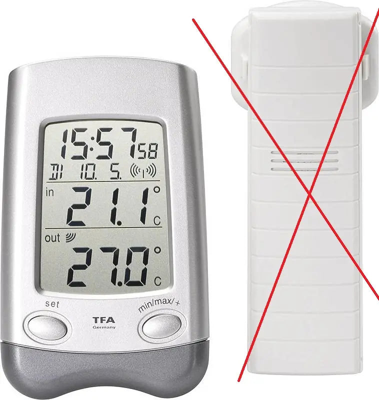 B-Ware Tfa Dostmann Funk Thermometer Duo Thermo Funkuhr Thermometer Uhr Siehe Text/Foto - 4009816013088