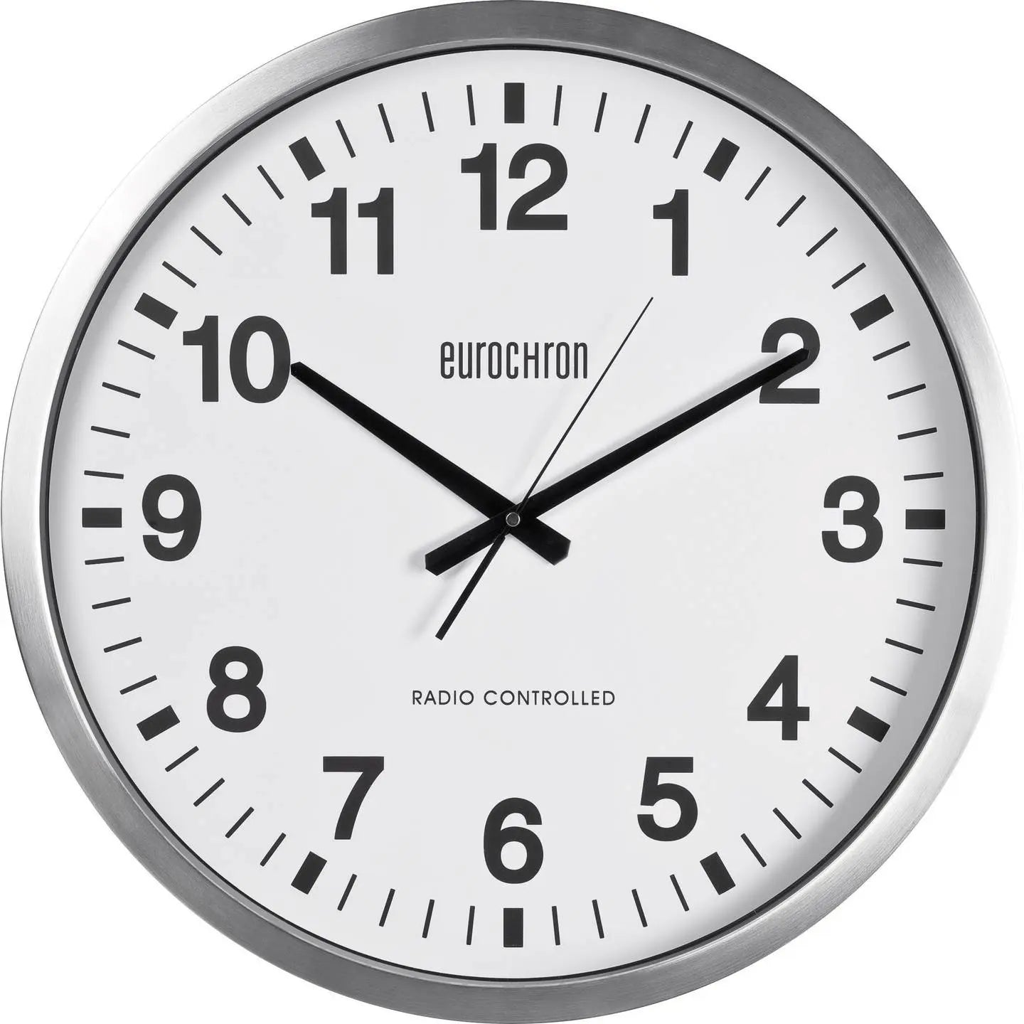 B-Ware Eurochron Efwu 9000 Dcf Funk Wanduhr Funkuhr Uhr Analog 507x63 Mm Silber 3 Stück - 4016138839265