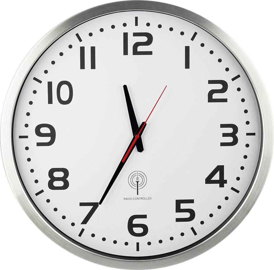 B-Ware Euro Time 56863 Funk Wanduhr Jumbo Funkuhr Uhr Küchenuhr ø 50 Cm Analog  - 4019186568637