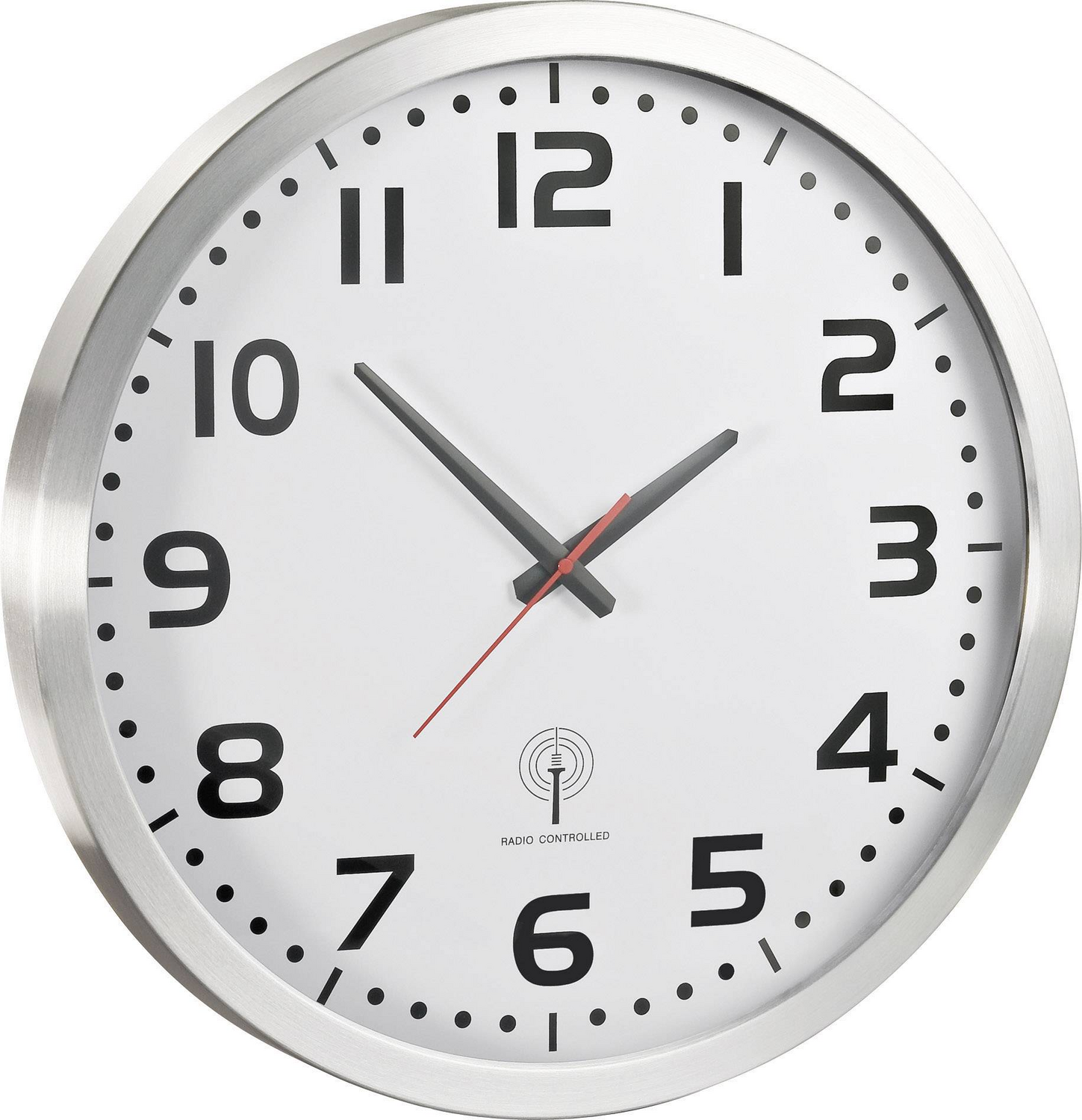 B-Ware Euro Time 56863 Funk Wanduhr Jumbo Funkuhr Uhr Küchenuhr ø 50 Cm Analog  - 4019186568637