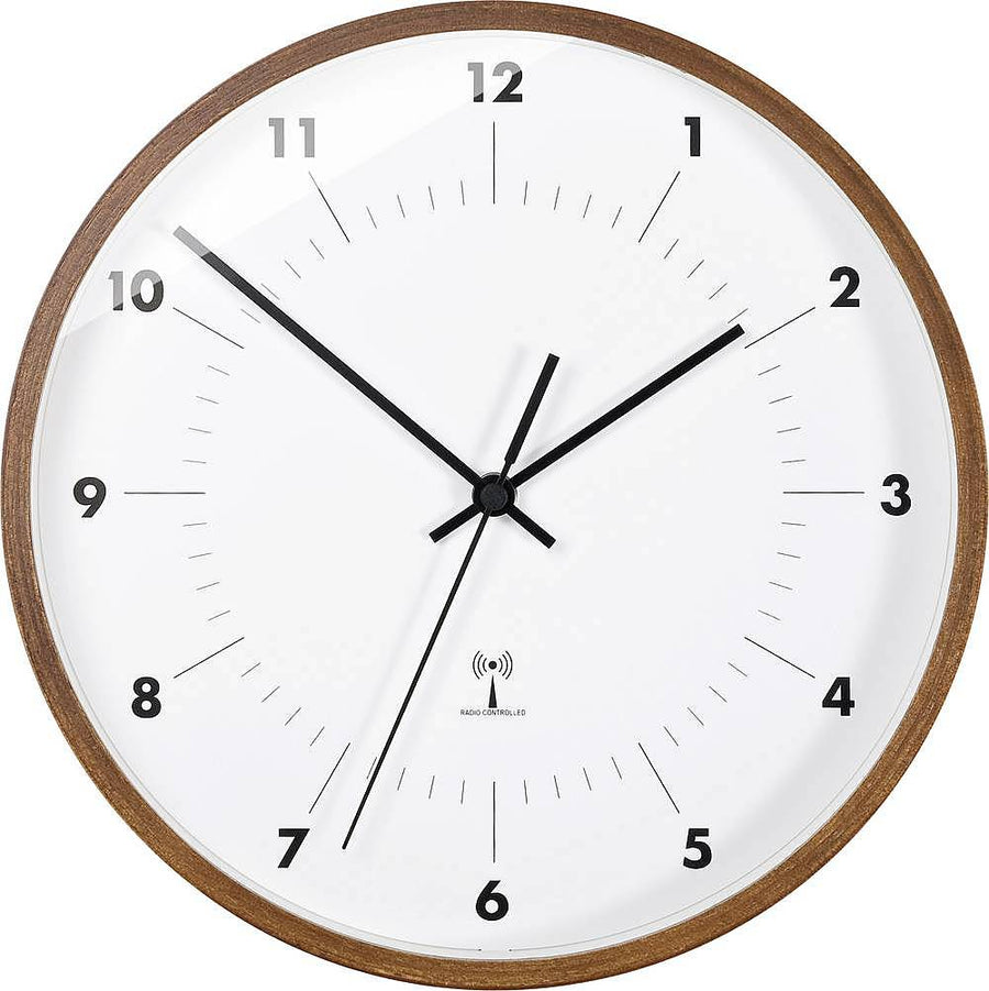 Tfa Funk Wanduhr Uhr Funkuhr Wand Funkwanduhr Analog ø25.5x5cm Holzrahmen Weiß   B-Ware - 4009816017888