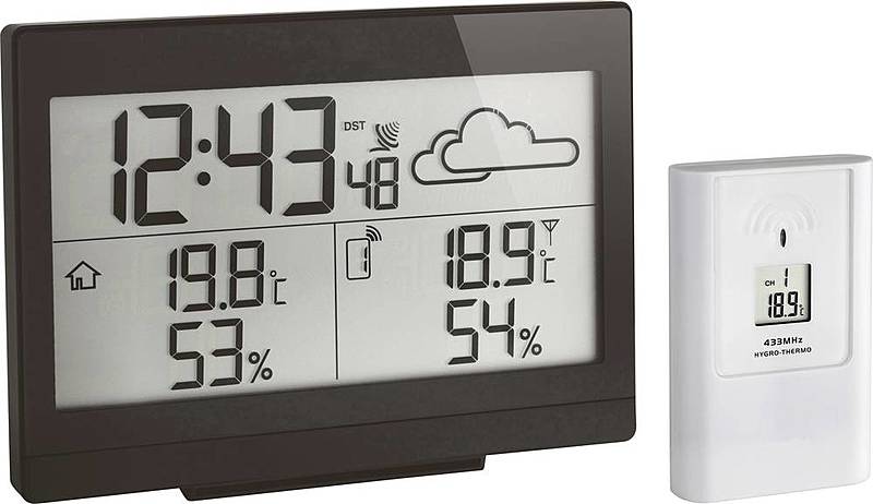 B-Ware Tfa Funk Wetterstation Casa Schwarz Außentemperatur Thermometer Temperaturmesser - 4009816027542