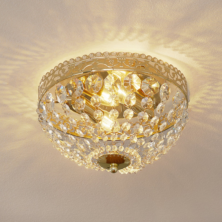 Markslöjd Deckenlampe Saxholm Deckenlicht Lampe Leuchte 2 Flmg E14 Gold Klar     B-Ware - 7330024555778