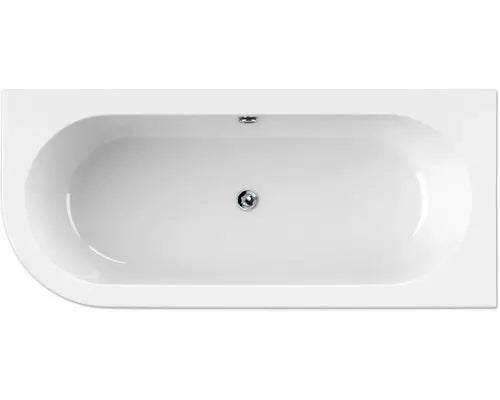 B-Ware Form&Style Badewannen Set Wanne Eckbadewanne Sansibar Acryl Weiß Schwarz 80x882 - 4306516023806