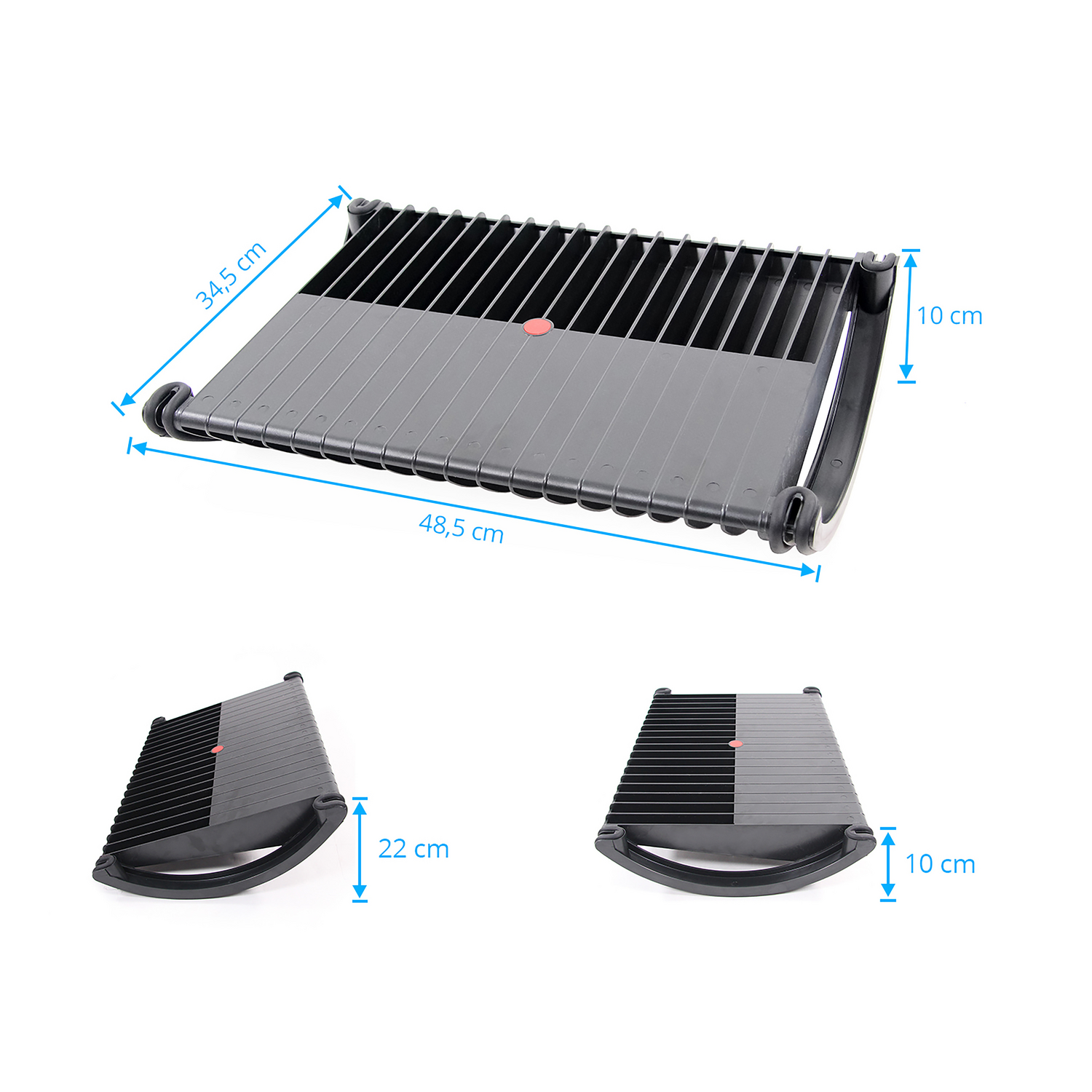 Hjh Office Fußstütze Ablage Podi Kunststoff Schwarz Ergonomisch Wippfunktion B-Ware - 4251084677329