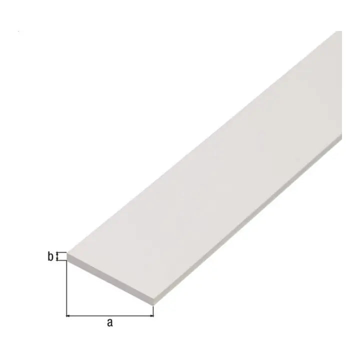 B-Ware Gah Alberts Flachstange Flachprofil Kunststoff Weiß Glatt Ungelocht 2m 30 Stück - 4004338479435