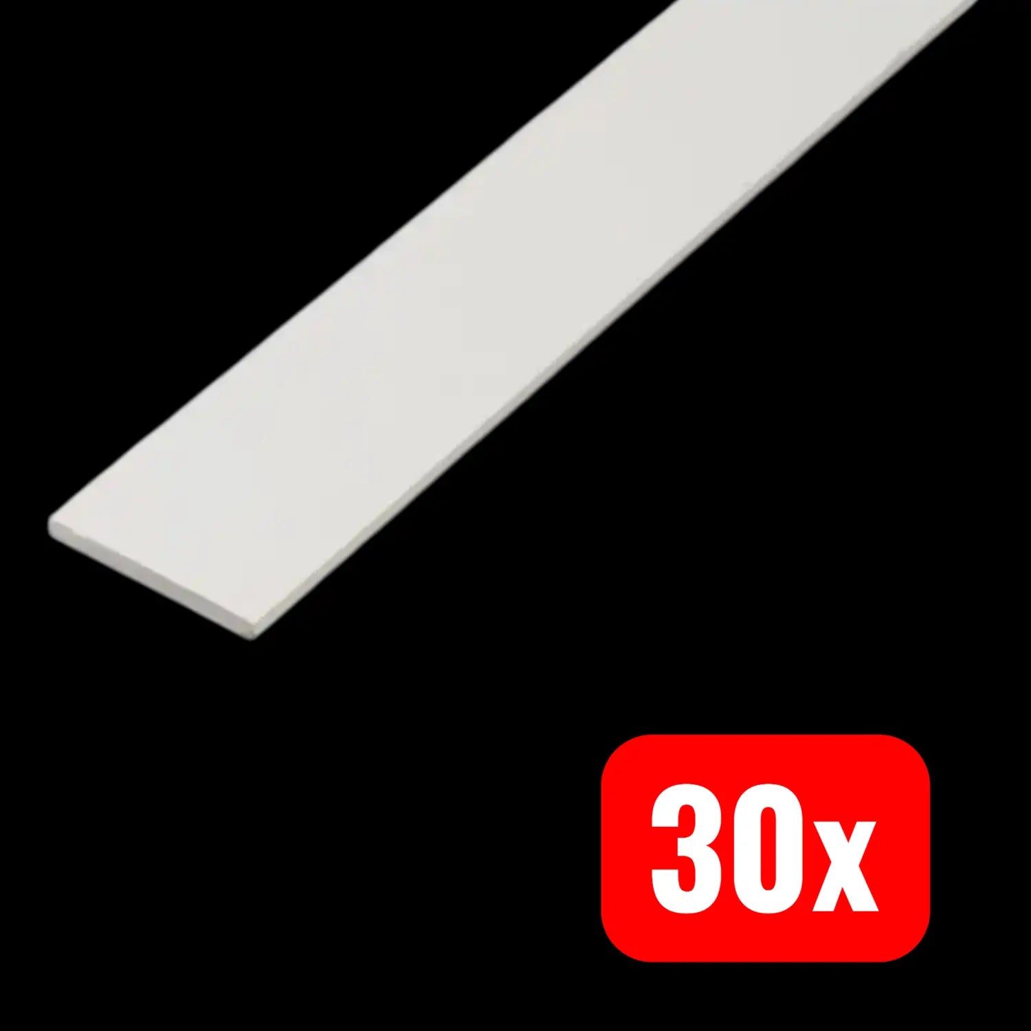 B-Ware Gah Alberts Flachstange Flachprofil Kunststoff Weiß Glatt Ungelocht 2m 30 Stück - 4004338479435