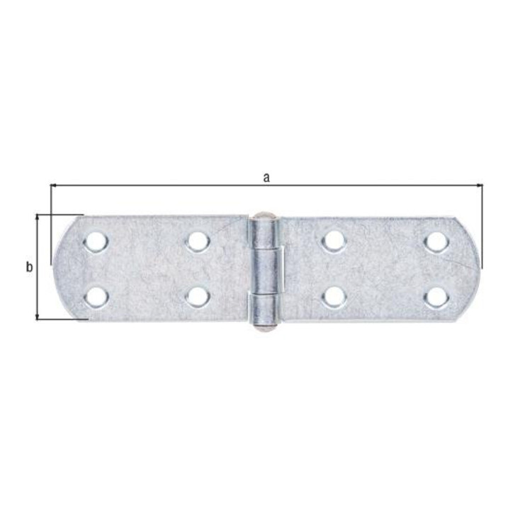 B-Ware Gah Alberts Kistenband Scharnier Band Stahl Verzinkt 135mm 35mm 2mm 18 Stück - 4004338315542