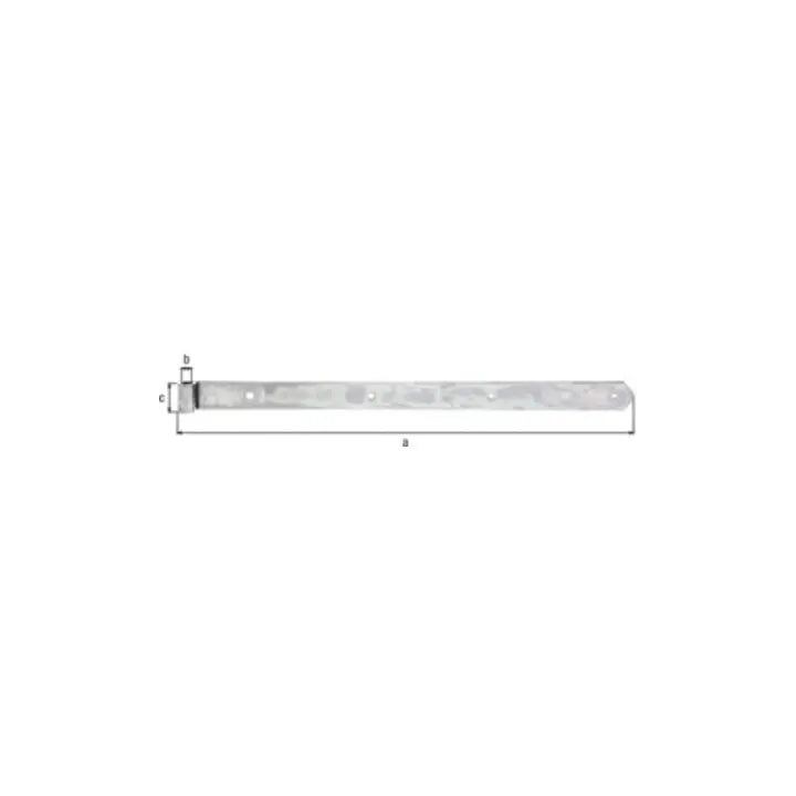 B-Ware Gah Alberts Ladenband Scharnier Band Stahl Abgerundet 600x13x40mm 8 Stück - 4004338313968