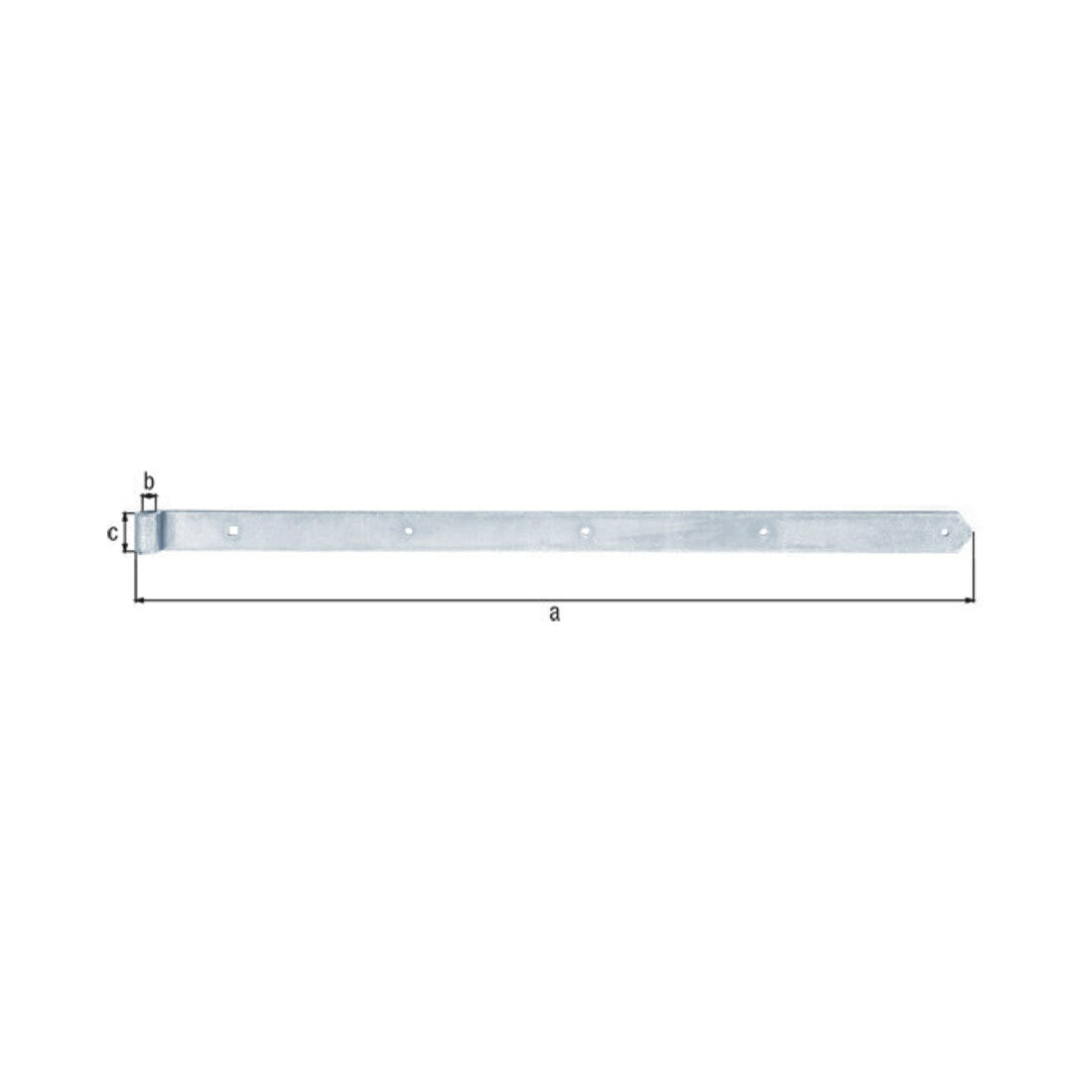 GAH Alberts Ladenband Kloben Stahl abgerundet galvanisch verzinkt 800 mm 4 STÜCK - 4004338314057