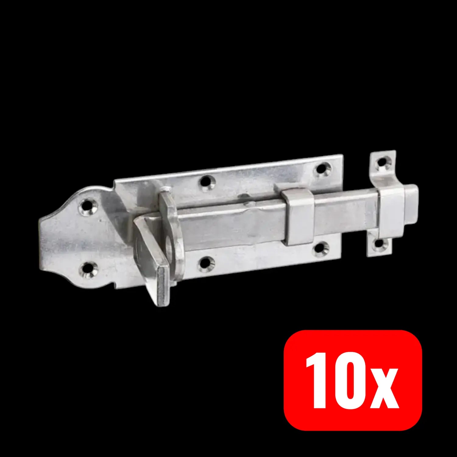 B-Ware Gah Alberts Schlossriegel Tür Edelstahl Gelb Gerade Mit Schlaufe 120mm 10 Stück - 4004338116910