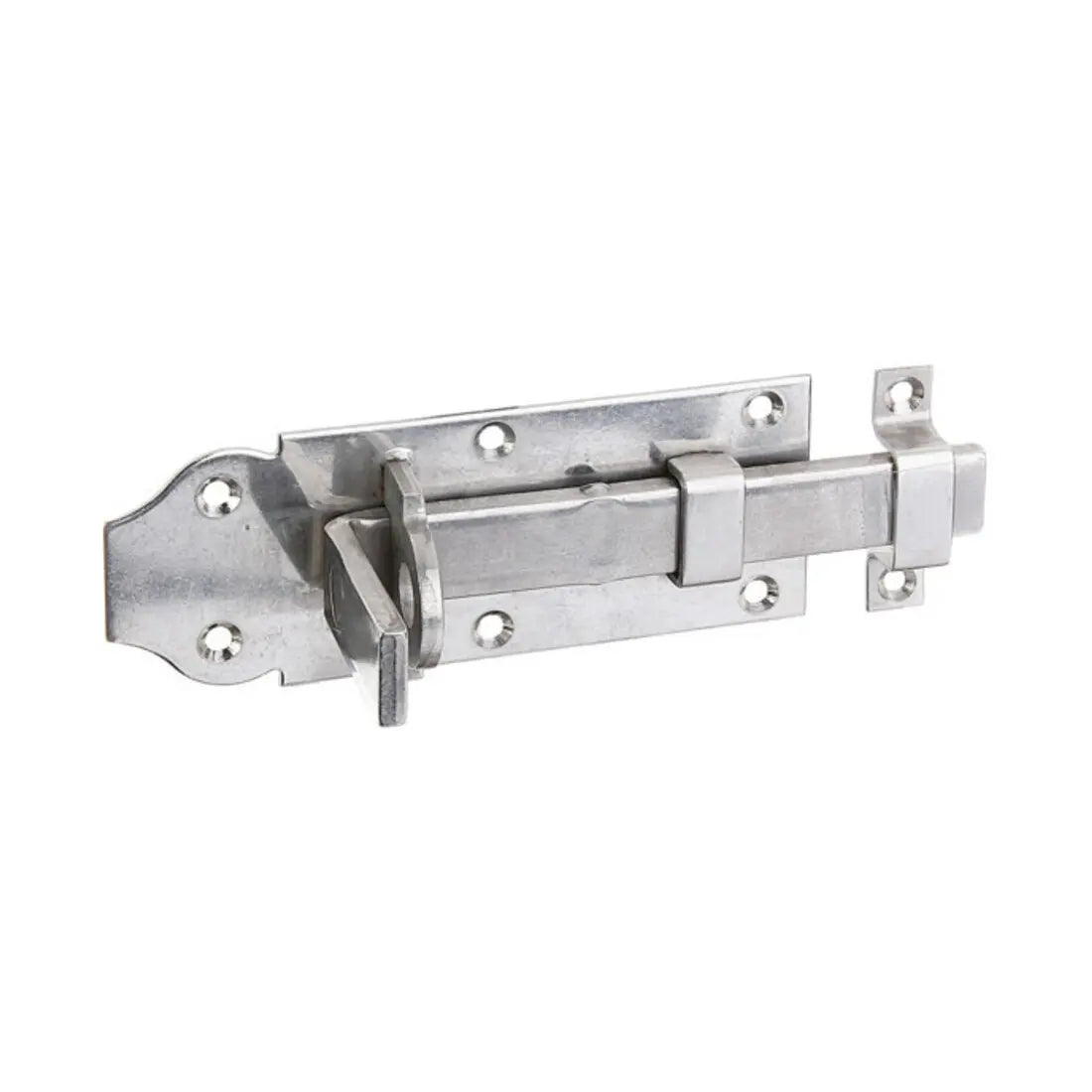 B-Ware Gah Alberts Schlossriegel Tür Edelstahl Gelb Gerade Mit Schlaufe 120mm 10 Stück - 4004338116910