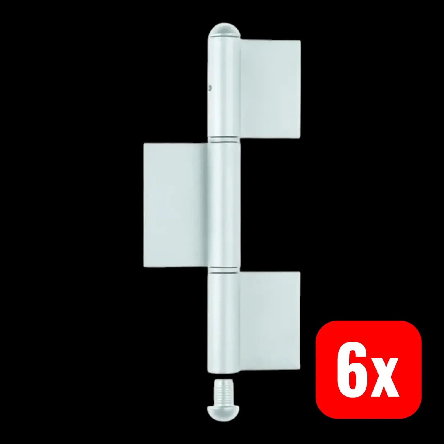 B-Ware Gah Konstruktionsband Bandscharnier Rundkopf Stahl Roh Dreiteilig 6 Stück - 4004338414474