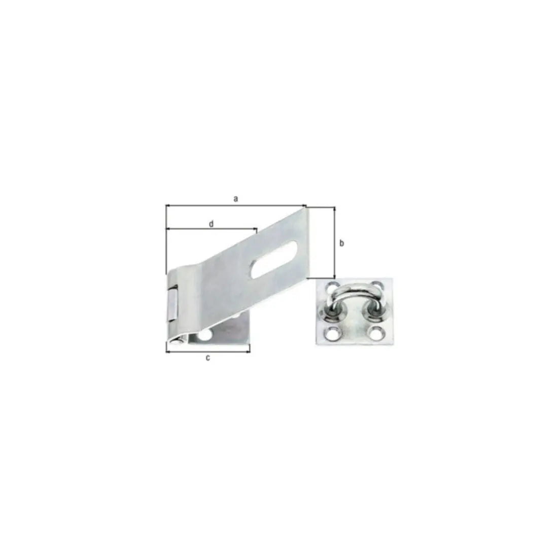 B-Ware Gah Sicherheitsüberfalle Schlossriegel Stahl 93x38 Galvanisch Verzinkt 10 Stück - 4004338348366