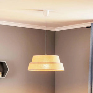 B-Ware Galaxy Hängeleuchte Pendelleuchte Leuchte Jute Braun Lampenschirm Soft Nature