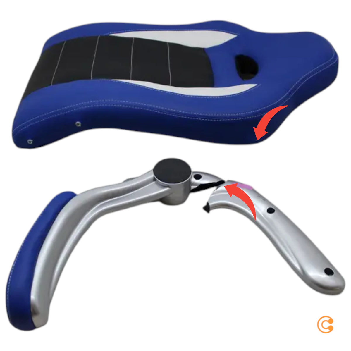 hjh OFFICE Gaming Stuhl Bürostuhl GAME SPORT blau schwarz SIEHE TEXT/FOTO - 4251084642648