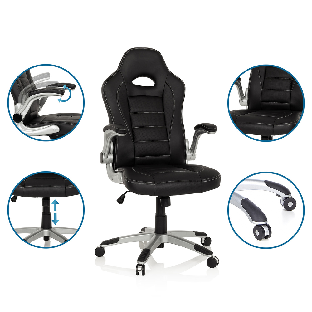 Hjh Office Gaming Stuhl Bürostuhl Game Sport Schwarz Möbel Pc Zubehör Sessel B-Ware - 4251084680107