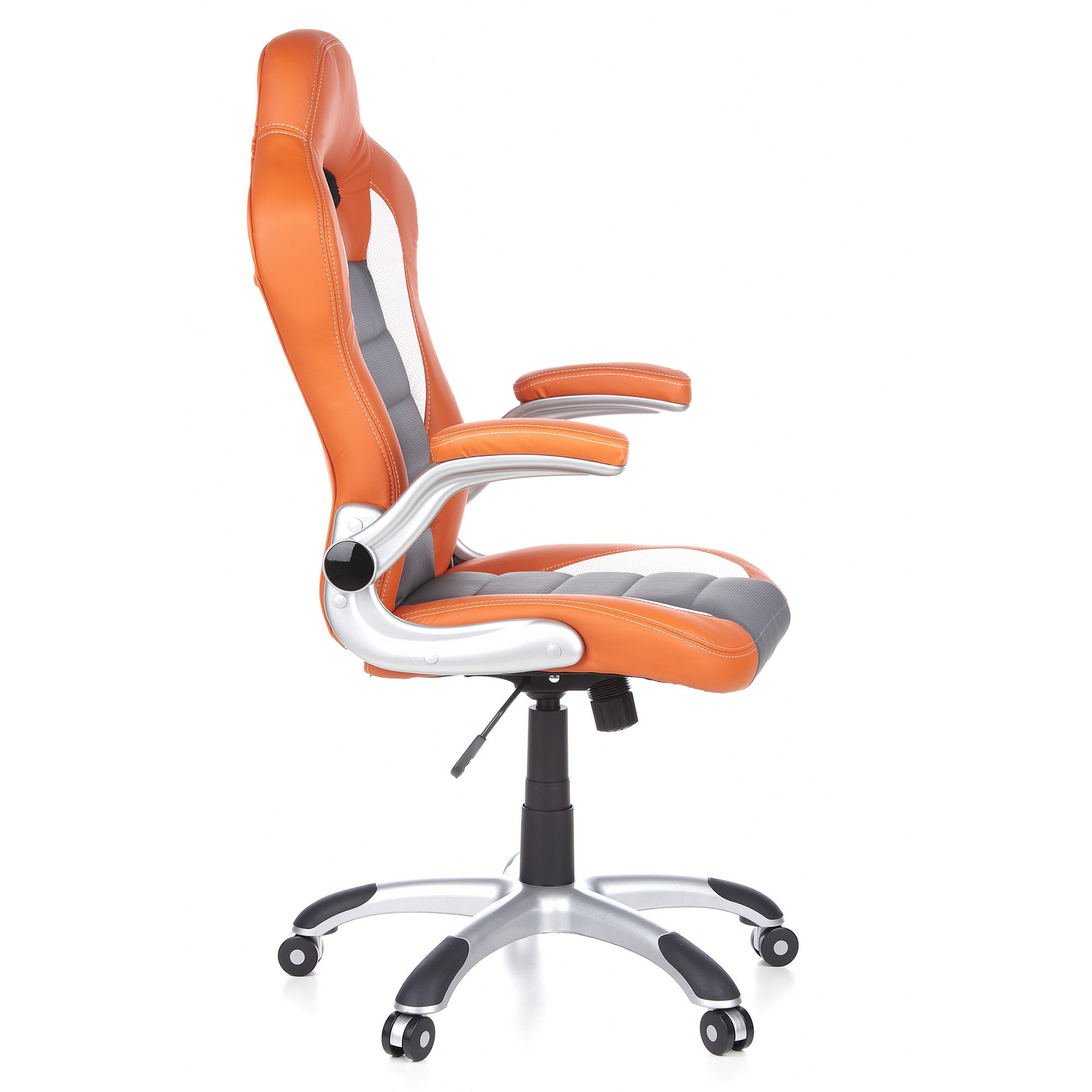 B-Ware Hjh Office Gaming Game Sport Gaming Chefsessel Bürostuhl Orange Weiß Kunstleder - 4260182550601