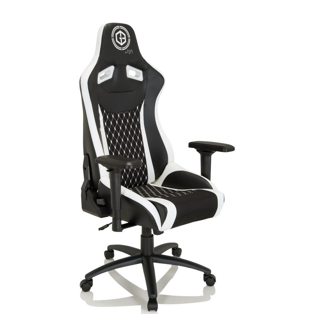 Hjh Office Gaming Bürostuhl Gamebreaker Sx 04 Stoff Kunstleder Schwarz Weiß B-Ware - 4064323014843