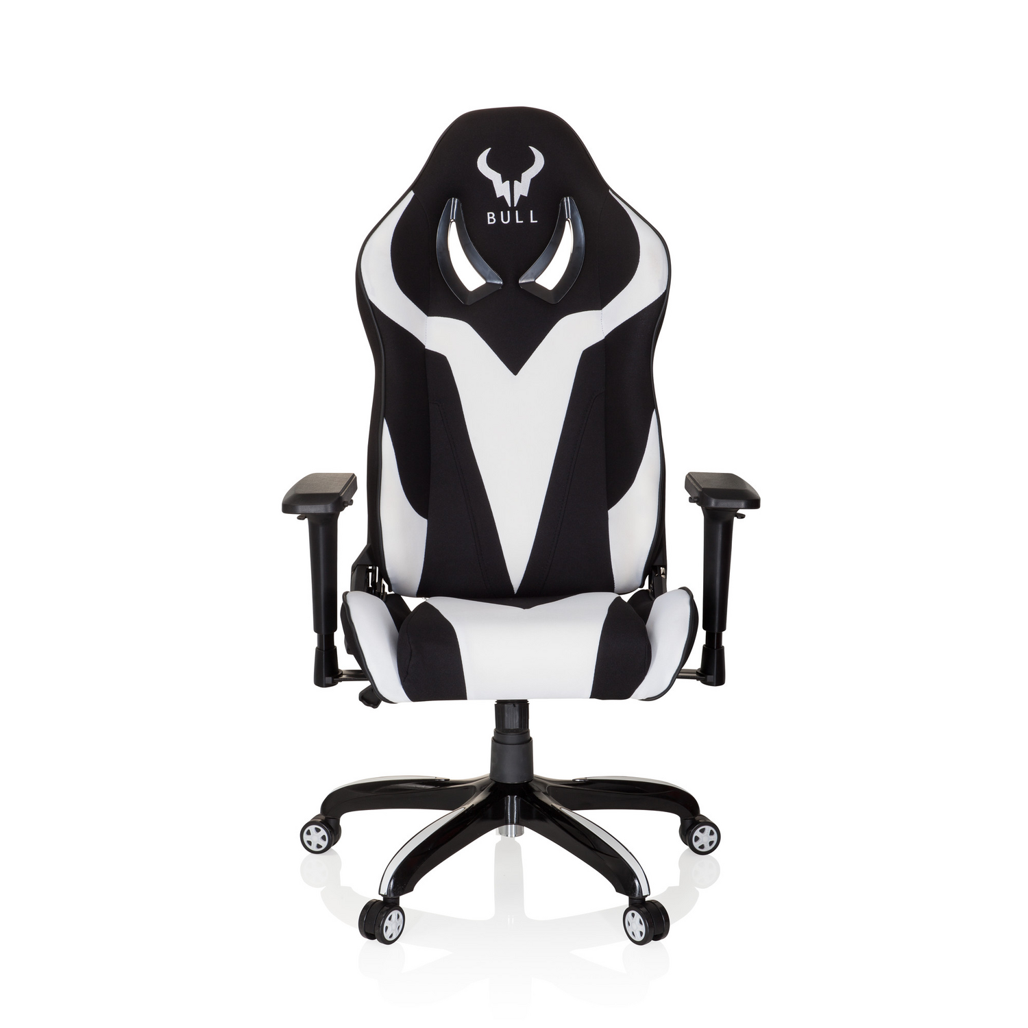 B-Ware Hjh Office Gaming Stuhl Sessel Bürostuhl Schwarz Weiß Kopfstütze Lordosenkissen  - 4251084672386