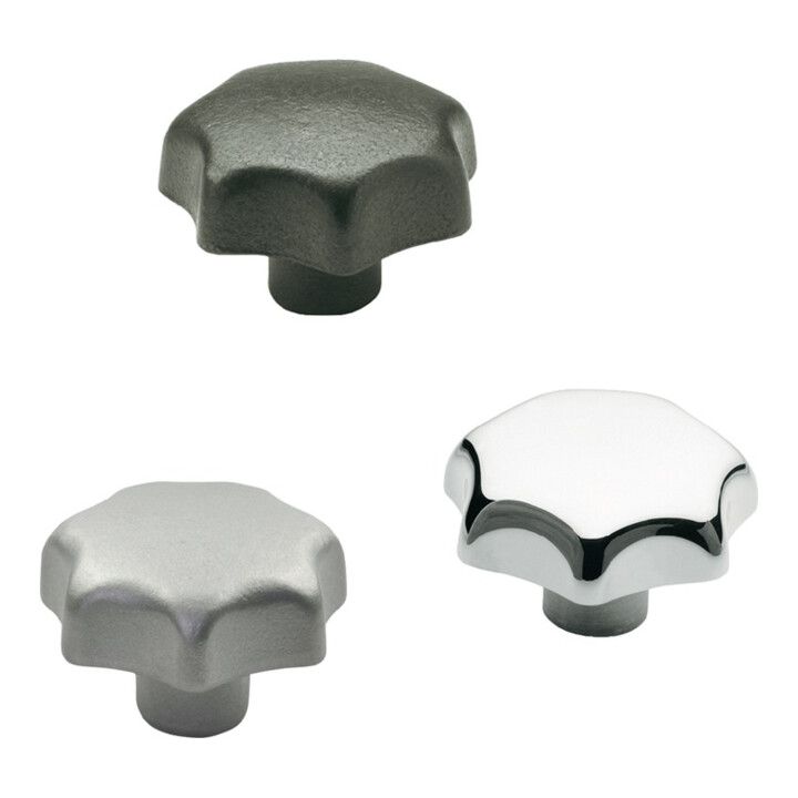 B-Ware Ganter Sterngriff Handrad Drehgriff Gewindebuchse M12 Kunststoff Schwarz 10 Stk - 4045525335325