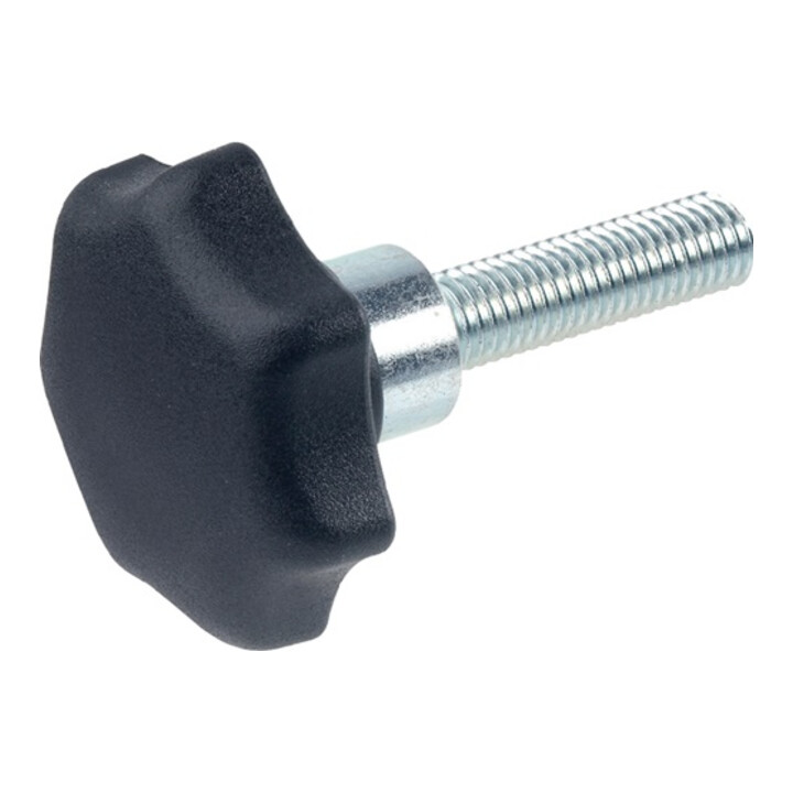 B-Ware Ganter Sterngriff Sterngriffschraube Gn 6336 Schwarz 50mm M10 40mm 25 Stück - 4045525340770