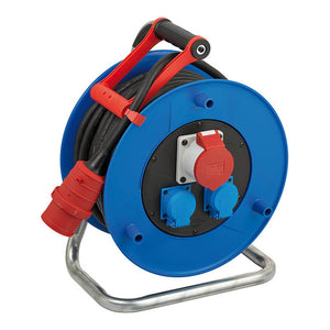 B-Ware Brennenstuhl Garant CEE1 Kabeltrommel IP44 30m 320 mm Schutzkontakt-Steckdosen