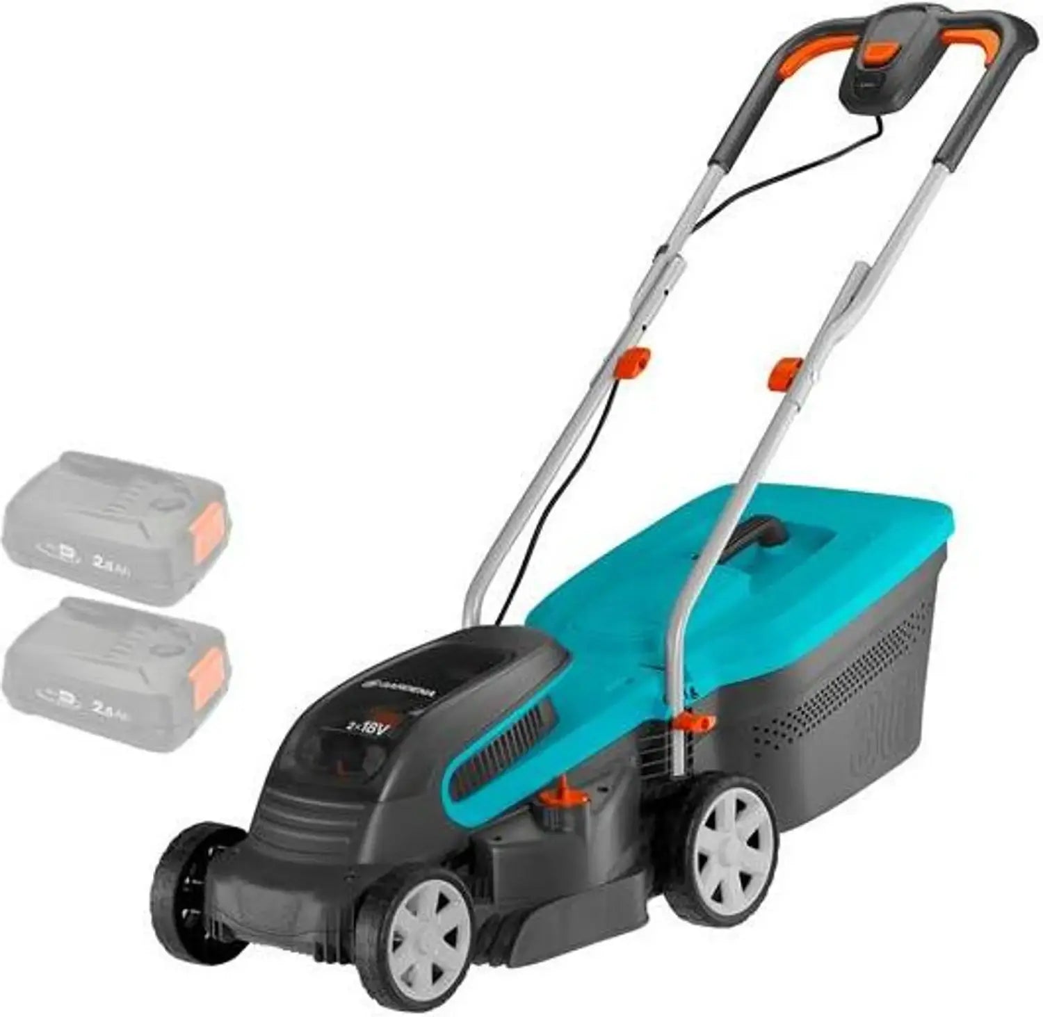 B-Ware Gardena Rasenmäher Mäher Akku Power For All Ohne Akku Ohne Ladegerät Grau - 4078500054188