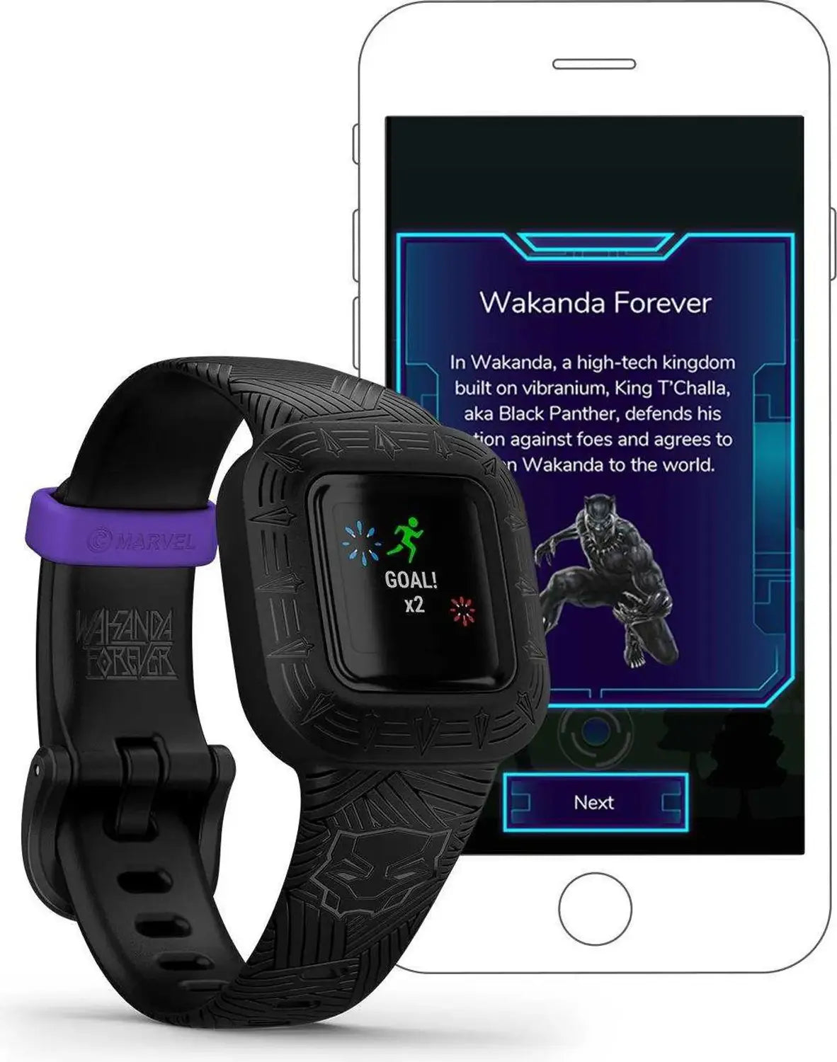 B-Ware Garmin Kinderuhr Fitnesstracker Vivofit Jr 3 Uhr Black Panther Schwarz Onesize - 753759263577