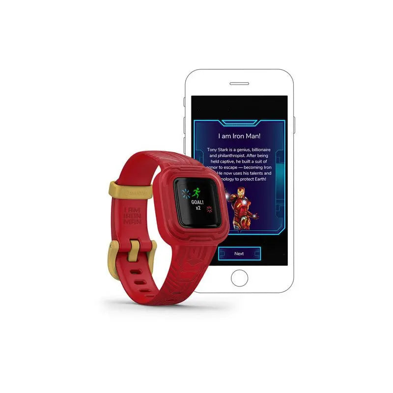 B-Ware Garmin Fitness Tracker Kids Aktivitätstracker Vívofit Jr 3 Iron Man Rot Onesize - 753759263584