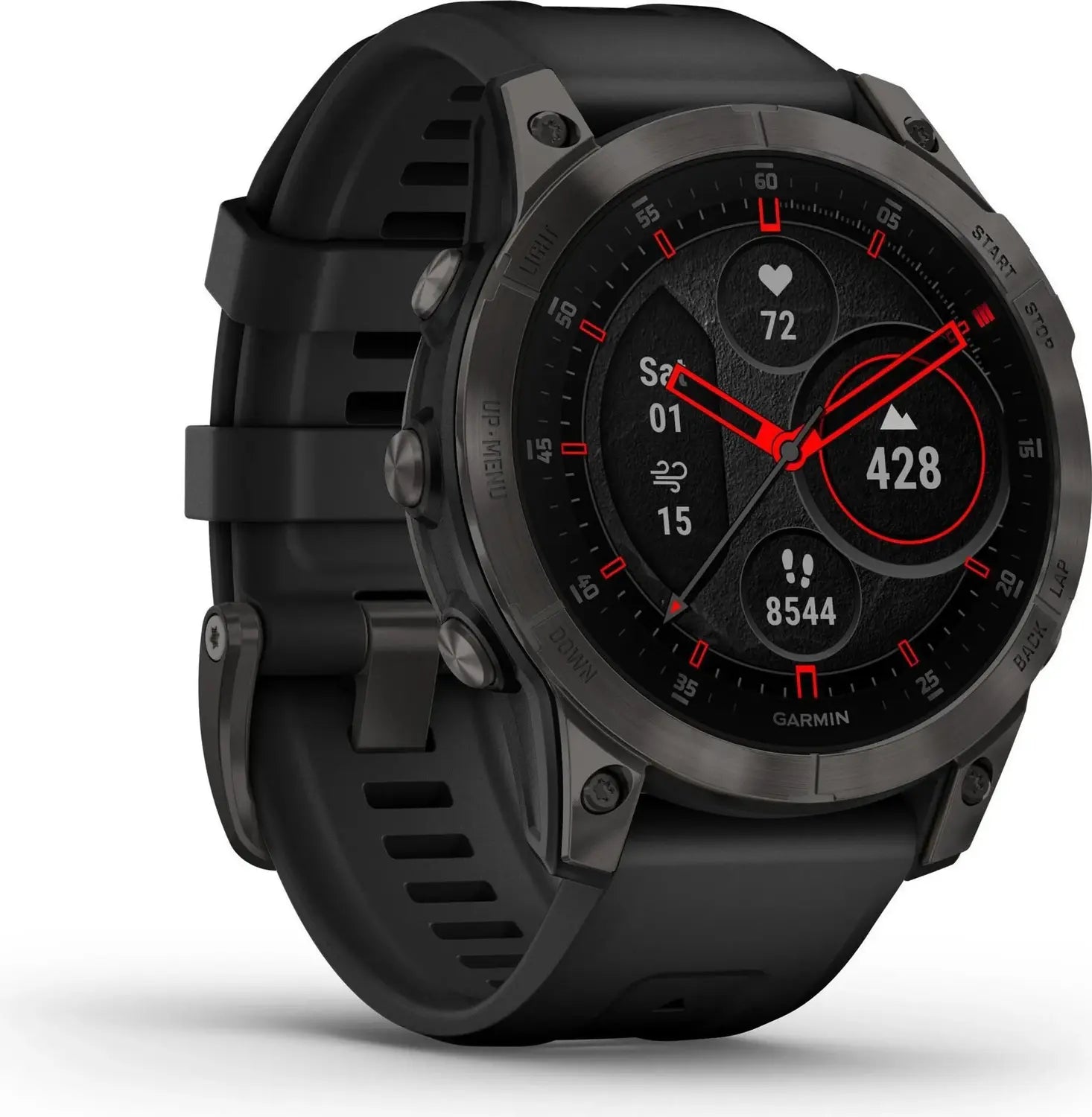Garmin Sportuhr Uhr Gps Smartwatch Epix Gen 2 Saphir Titan 47 Mm Schwarz Ones324