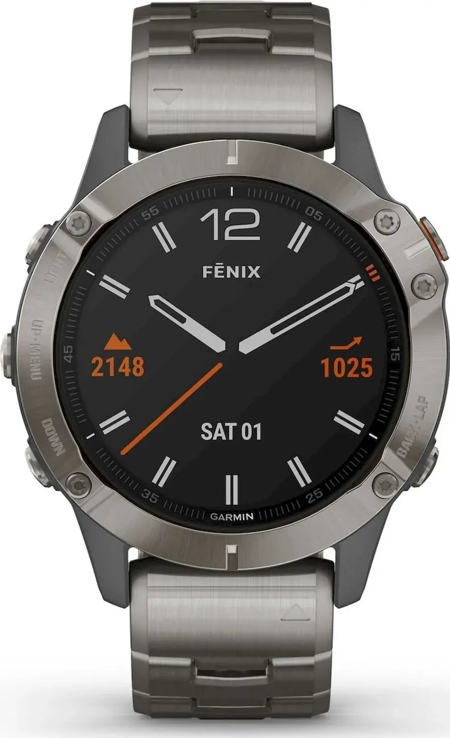 B-Ware Garmin Sportuhr Gps Uhr Smartwatch Uhr Fenix 6 Sapphire Titan 47mm Grau Onesize - 753759232849