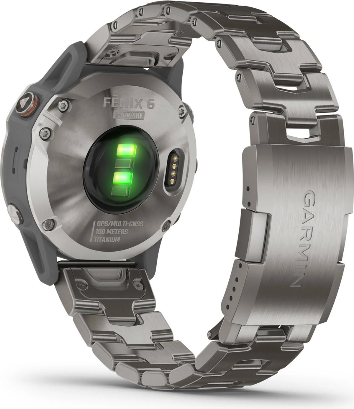 Garmin Sportuhr GPS Uhr Smartwatch Uhr fenix 6 Sapphire Titan 47mm Grau Onesize - 0753759232849