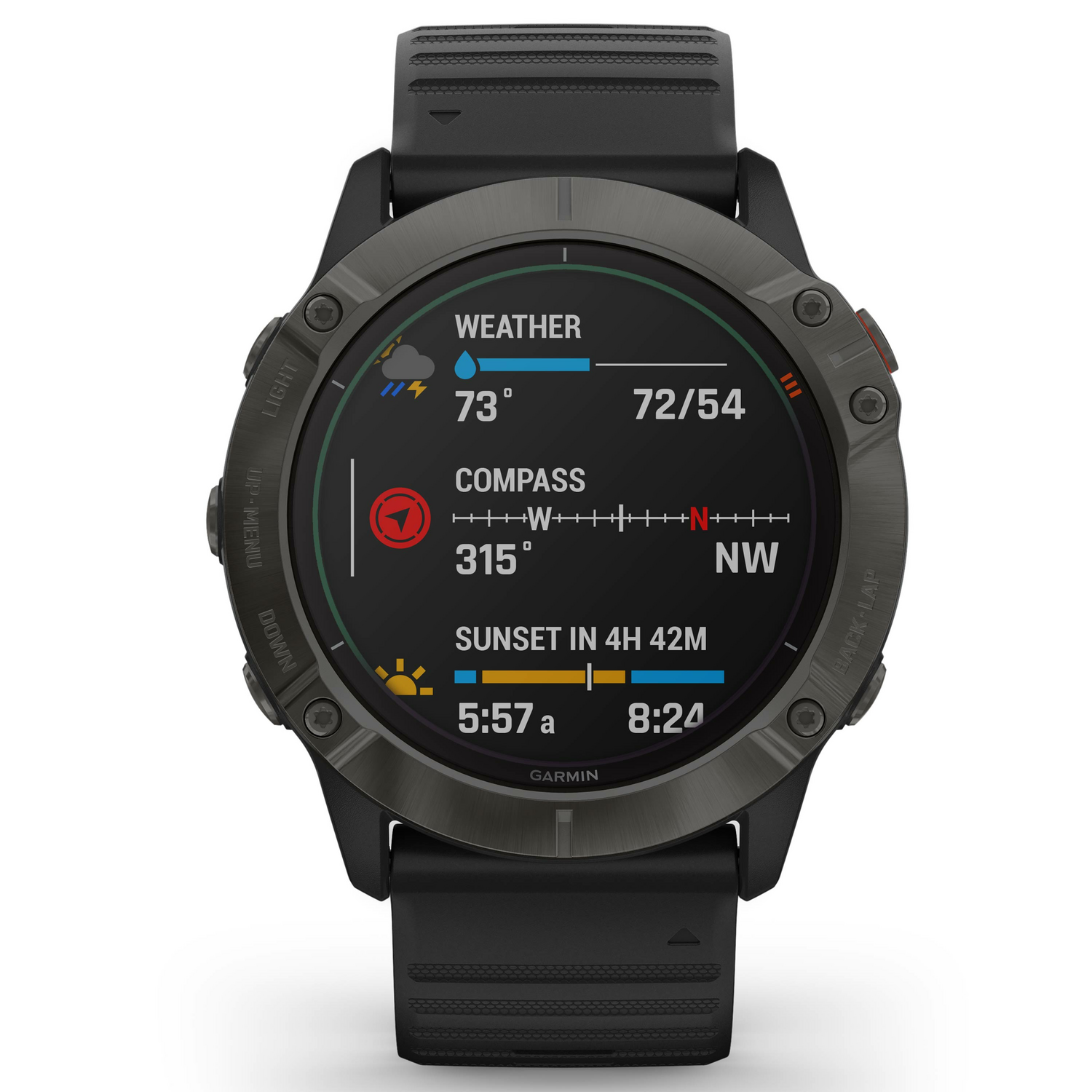 B-Ware Garmin Fenix 6 X Pro Solar Titanium Multisport Gps Uhr Smartwatch Schwarz Onesize - 753759232641