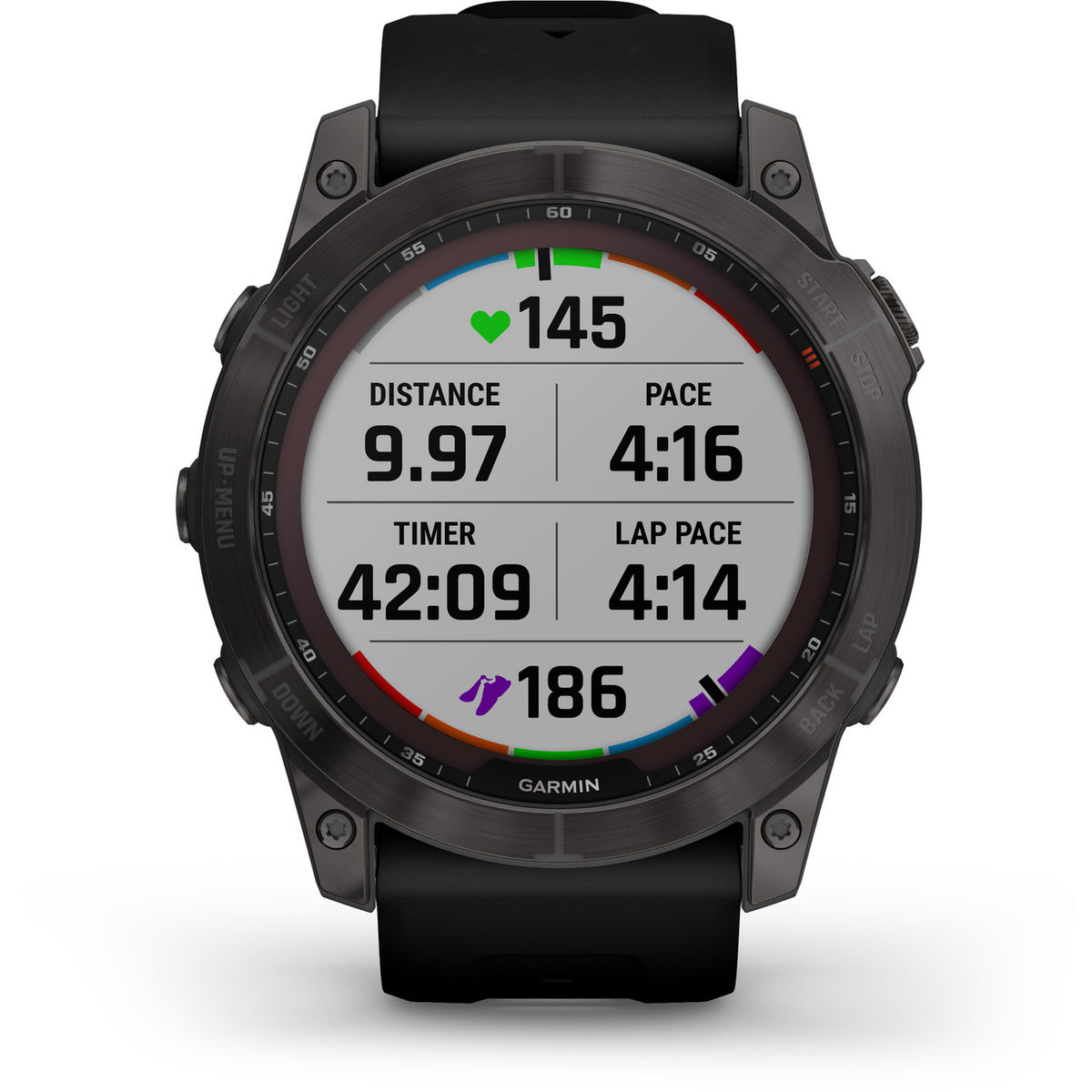 Garmin Uhr Smartwatch GPS Sportuhr Fenix 7X Sapphire Solar Carbon Grey Onesize - 0753759278236