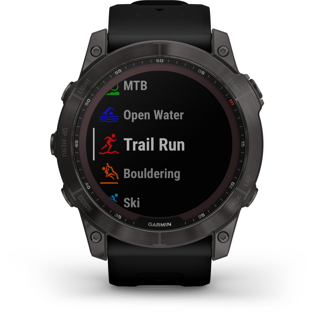 Garmin Uhr Smartwatch GPS Sportuhr Fenix 7X Sapphire Solar Carbon Grey Onesize - 0753759278236