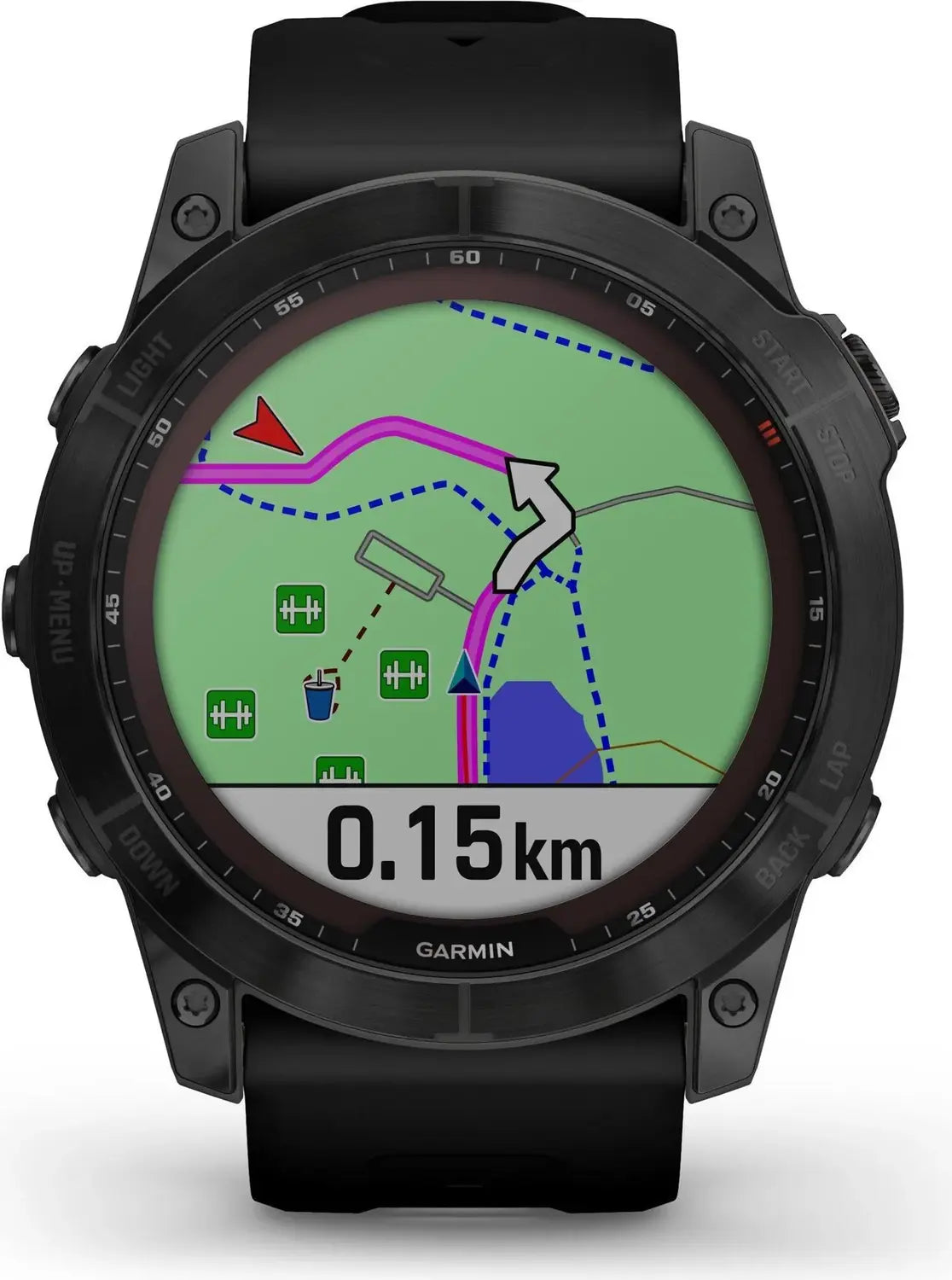 B-Ware Garmin Sportuhr Gps Fitnessuhr Fenix 7 X Sapphire Solar Titan Schwarz Onesize - 753759278328