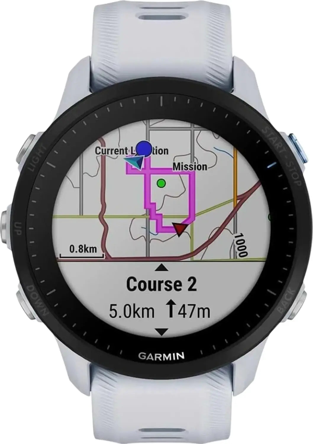 B-Ware Garmin Sportuhr Fitnessuhr Forerunner 955 Uhr Gps Steinweiß Android Rund Onesize - 753759297077