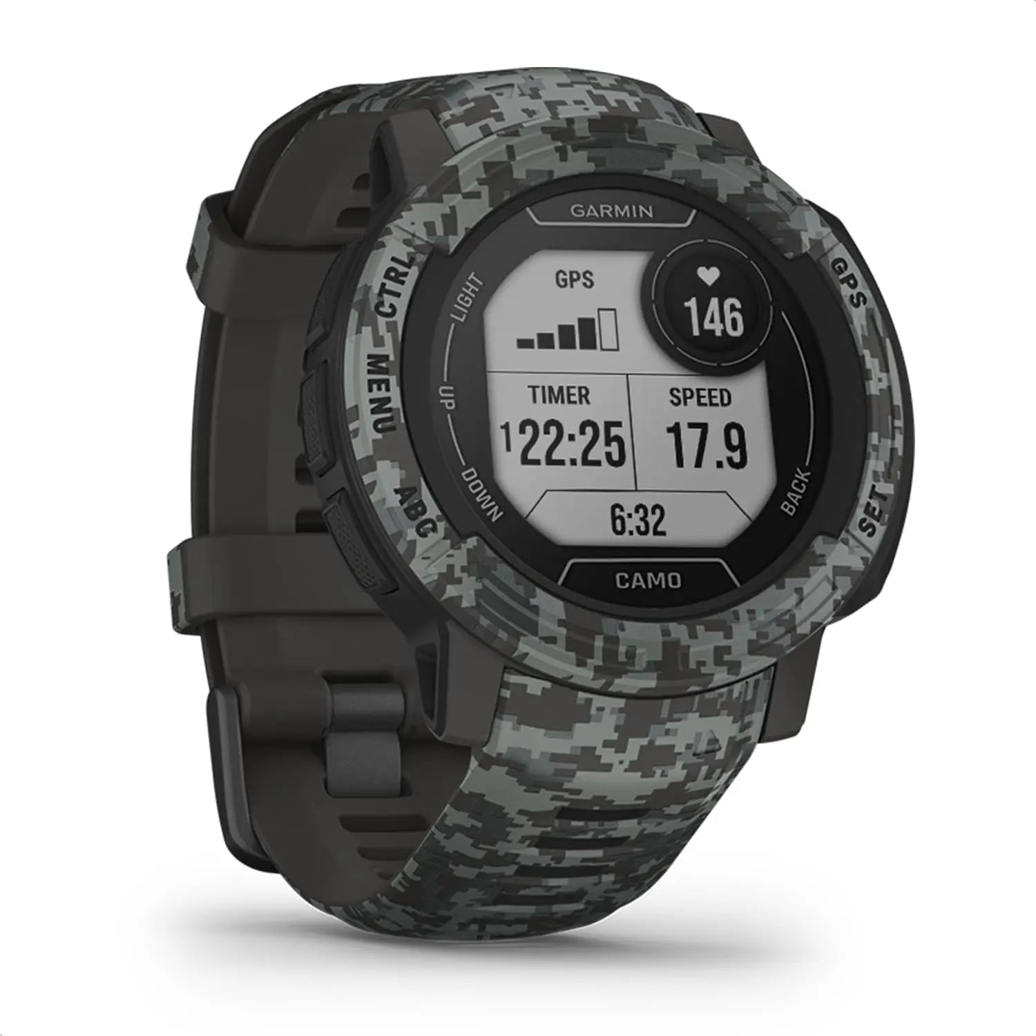 Garmin Sportuhr Armbanduhr Smartwatch Instinct 2 Gps 45 Mm Grau Camo Onesize116