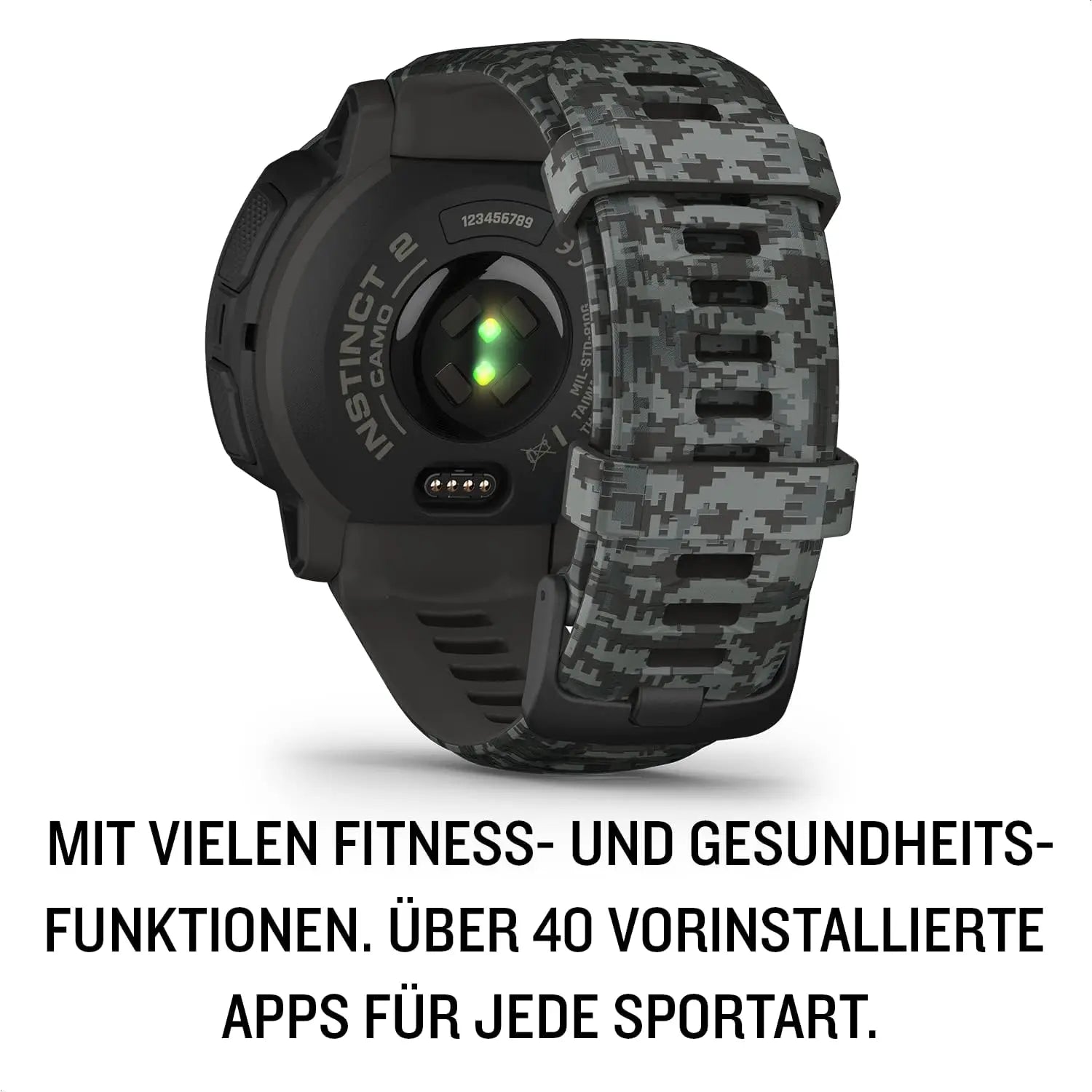 Garmin Sportuhr Armbanduhr Smartwatch Instinct 2 Gps 45 Mm Grau Camo Onesize116