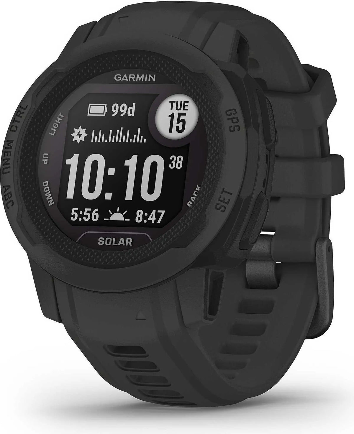 Garmin Sportuhr Smartwatch Instinct 2S Solar GPS Fitness Uhr 40 mm Grau Onesize - 0753759278700