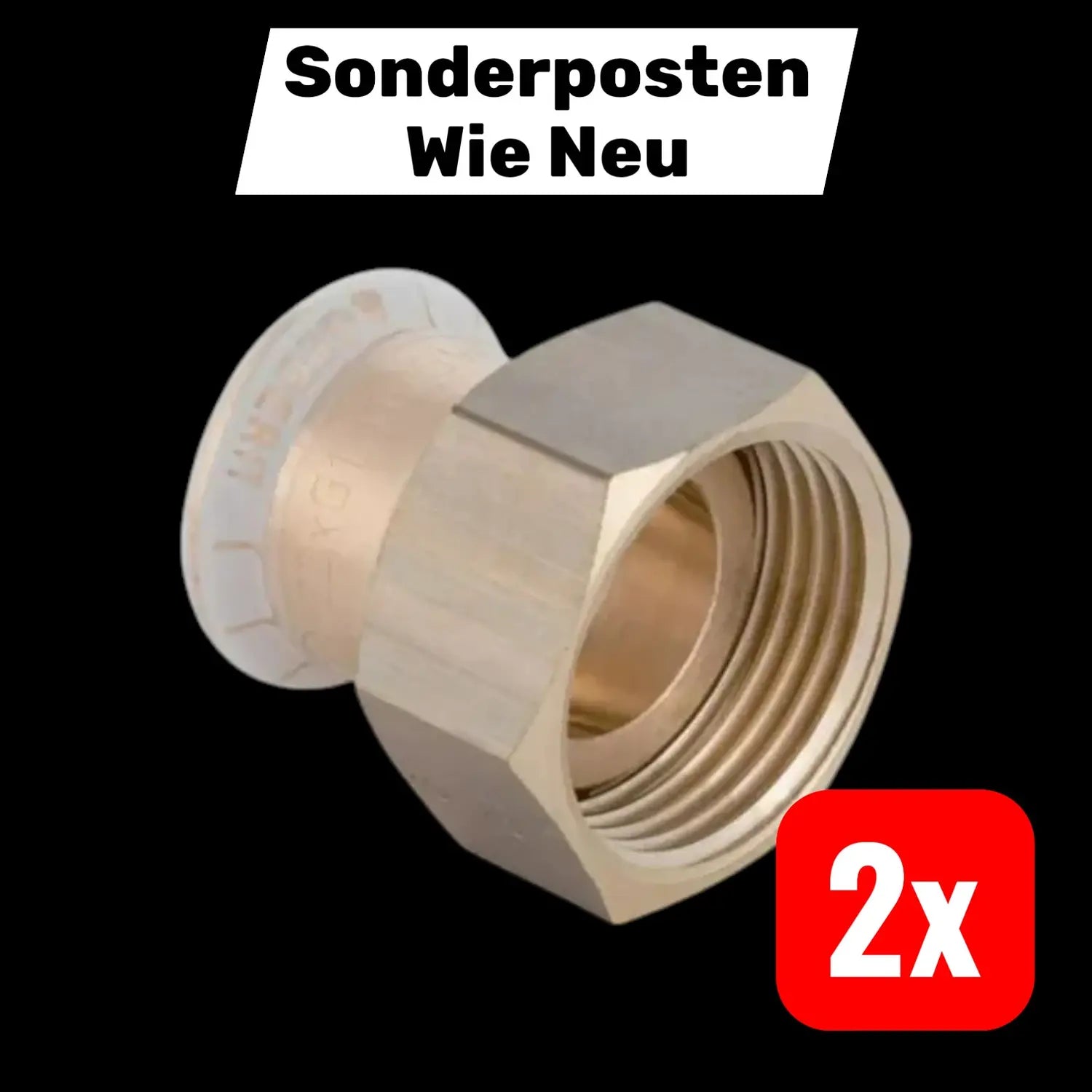 B-Ware Geberit übergang Fitting Kupplung Mapress Rotguss 28mmx11 4 Zoll Kupfer 2 Stück - 4024723650850