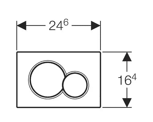 B-Ware Geberit Betätigungsplatte Drückerplatte Wc Sigma01 Chrom Glänzend Kunststoff - 4025410035172
