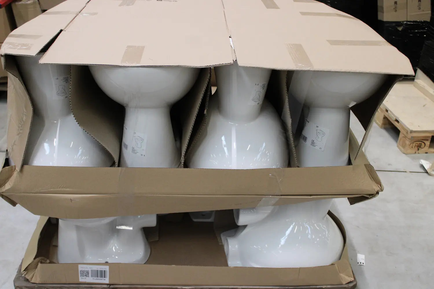 B-Ware Geberit Stand Wc Paris Tiefspüler Weiß Toilette Abfluss Wand Sanitär 12 Stück - 3427340562048