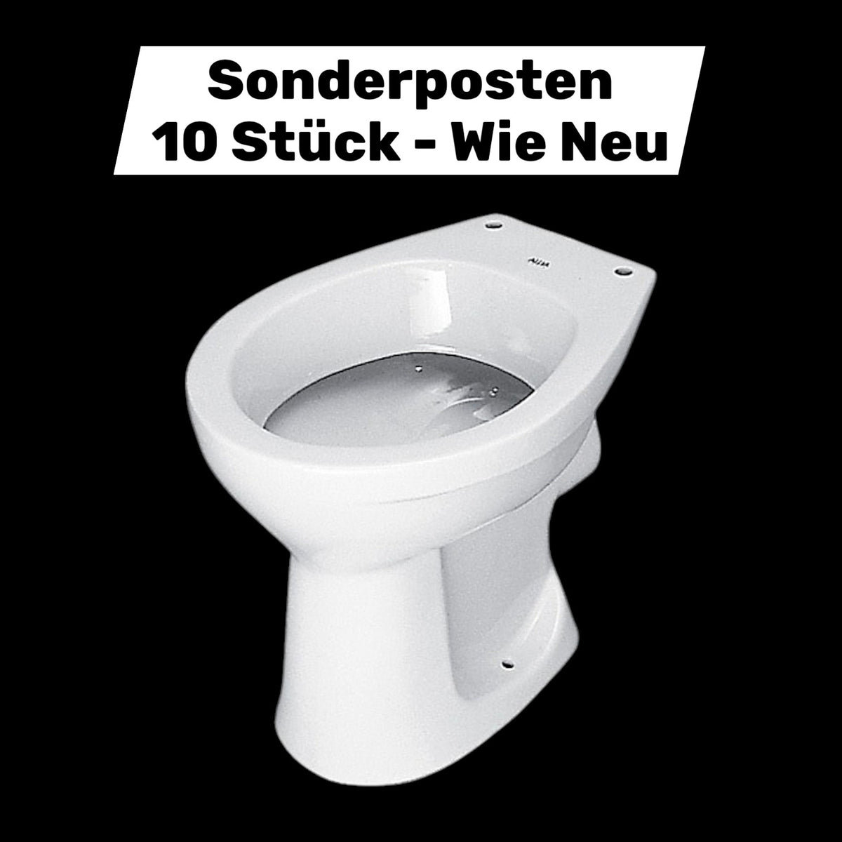 Geberit Stand-WC PARIS Tiefspüler weiß Toilette Abfluss SONDERPOSTEN 10 STÜCK - 3427340562048
