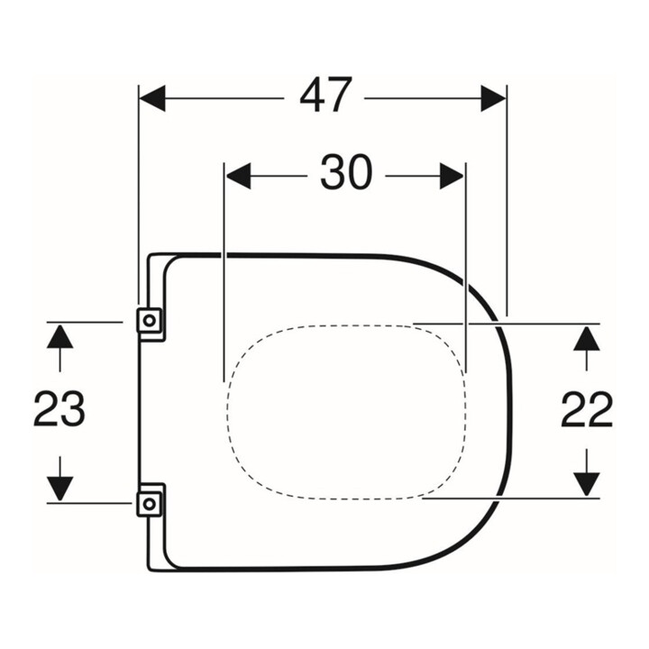 B-Ware Geberit Wc Sitz Toilettensitz Renova Comfort Barrierefrei Weiß Befestigung Unten - 4022009353396