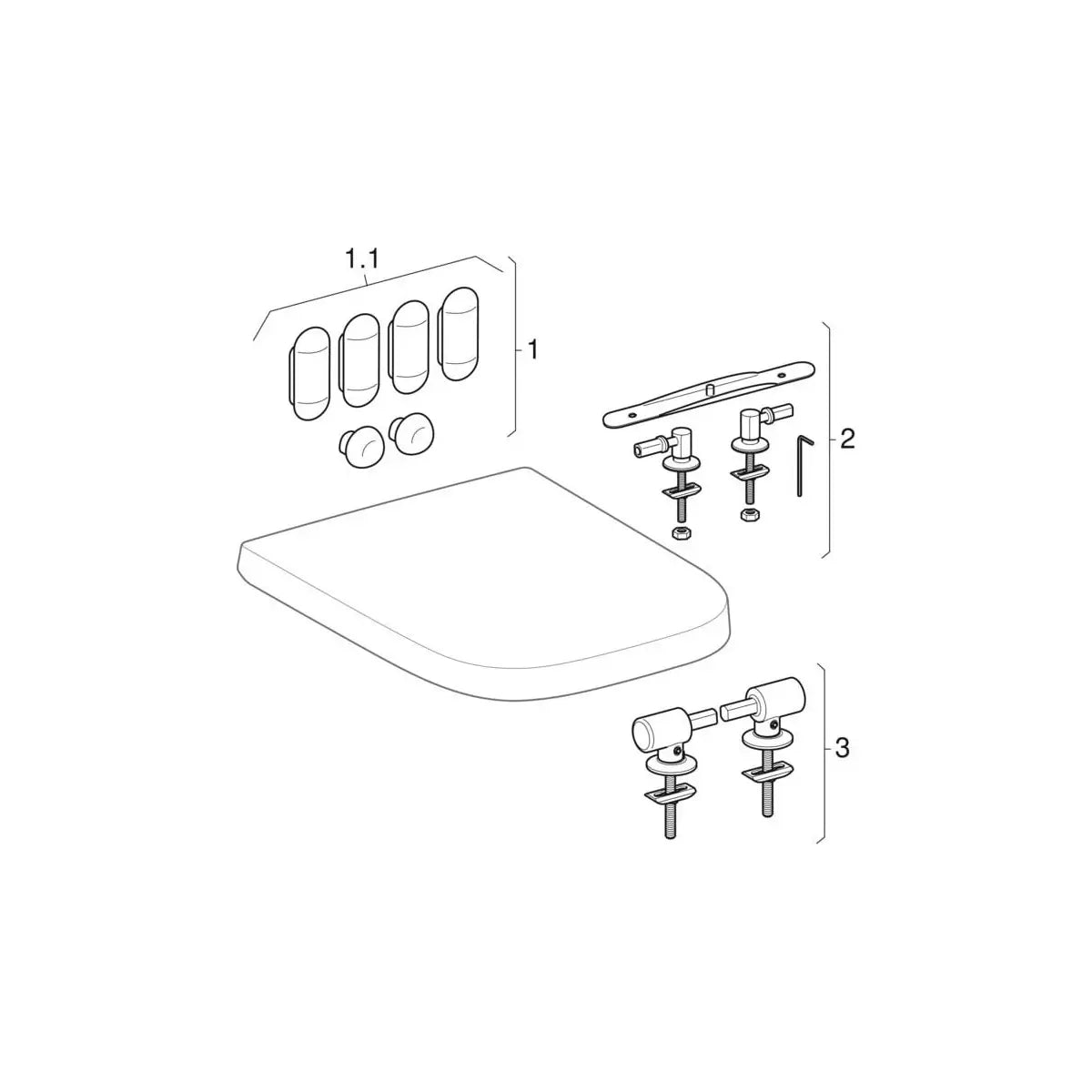 B-Ware Geberit Wc Sitz Toilettensitz Renova Plan Duroplast Weiß Absenkautomatik Deckel - 4025416709718