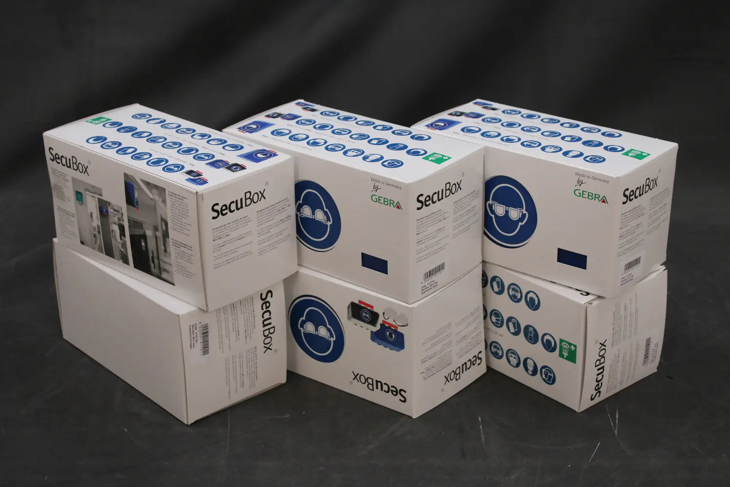 B-Ware Gebra Aufbewahrungsbox Kasten Brillenetui Bügelbrillen Blau Standard 6 Stück - 4002321411011